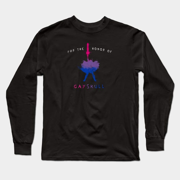 For the honor of Gayskull (bisexual flag) Long Sleeve T-Shirt by JuliaSC